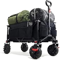 Carrello Da Campeggio Pieghevole KAJILE 230L | Apertura Posteriore E Maniglia Regolabile | Ruote Larghe