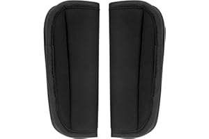 TOOINKCV 2 Stück Gurtpolster, Universal Baby Autositz Gurtschutz, Sicherheitsgurt, Gurtbezüge, Schulterpolster, Schulterkissen, Gurtschoner Autositze für Kinderwagen, Babys - Schwarz