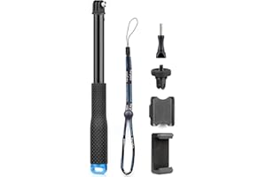 GEPULY Perche à selfie étanche en aluminium 27,9 à 114,3 cm pour caméras d'action numériques Gopro Hero Session Max Insta360 AKASO DJI OSMO