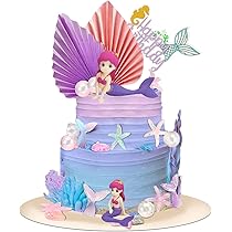 Support de gâteau en papier pour fête d'anniversaire sirène, tour