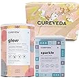 Cureveda Glow Plant Based Collagen Veg and Natural Beauty Collagen Protein Powder for Men and Women – Pearl powder, Evening Primrose, Vitamin E, Sea Buckthorn, Grape Seed 300 gm and Cureveda Sparkle Diwali Pack