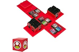 KAKBRT Games Card Storage Case für Switch,Passend für bis zu 41 Switch Spiele Aufbewahrungssystem Spielkarten Organizer Reisebox Hartschalen,Grosse Kapazität (R Red)