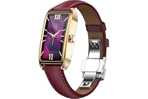 FINDTIME Fitness Tracker Damen Schmal Elegant Luxuriös Schwarz Gold Classic Smartwatch Damenuhr Fitnessuhr für Frauen Aktivitätstracker Pulsuhr Sportuhr mit Herzfrequenz Schlafmonitor Schrittzähler Rechteckig