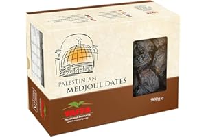 Yaffa Delicious and Juicy Jumbo Medjool Dates (Box of 900g) - All Natural, No Added Sugar, Free from Additives, Sustainably Grown and Hand-Picked Palestinian Dates