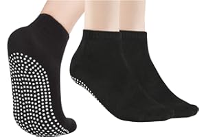 NEWCHAO di calzini antiscivolo calzini antiscivolo per donna uomo, calzini antiscivolo per yoga Home Barre Pilates allenamento ospedaliero