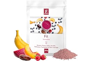 GREENORA Smoothie Poudre Spiruline, Épinards, Gingembre, Chou Kale, Mangue et Kiwi. Fruits et Légumes Lyophilisés 100% Naturels. Superaliments (Fit Doypack 300 g)