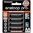 Panasonic eneloop pro Ni‐MH AA Rechargeable Battery, low self discharge for multi use up to 2550 mAh capacity, storage life h