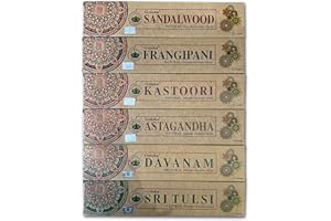 BOEMY Set de 6 Inciensos Orgánicos | Incienso Masala 100% Natural y Ecológico | Pack 6 x 15 gr.