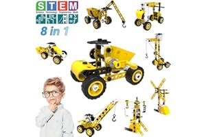 ACELIFE STEM, giocattolo da costruzione, 8 in 1, giocattolo educativo per 5, 6, 7, 8, 9, 10 pezzi, per bambini e ragazze, giocattolo educativo creativo, regalo di compleanno per bambini