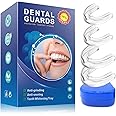 Feffvpul Mouth Guard for Teeth Grinding, 4 Pack Sleep Mouth Guard, Anti Grinding Mouth Guard for Sleeping at Night, Reusable Mouth Guards Grinding Teeth to Prevent Bruxism, White