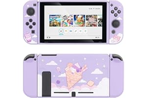 GeekShare Protective Case for Nintendo Switch, Soft TPU Slim Case Cover Compatible with Nintendo Switch Console and Joy Con (Ice Cream Cat) [video game]