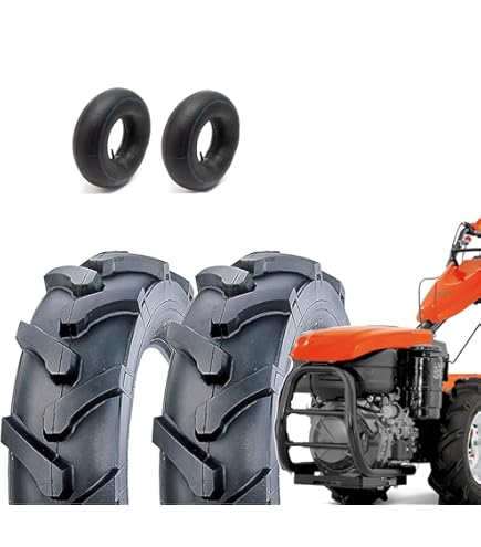 2 Pneumatici UNION 3.50-8 Rinforzati 4PR - Per Falciaerba, Trattorini, MotoZappa, Gomme Resistente - Foto 2