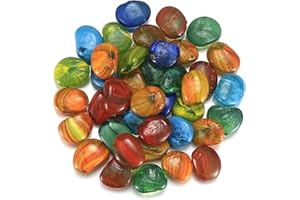 Zhujiehigh Kamienie szklane, około 1000 g/1 kg, szklane kamienie mugolskie, kolorowe kamienie dekoracyjne, diamenty, kryształowe kamienie do wazonów weselnych, perły wodne do roślin, akwariów – kamień