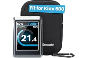 Besudo Displayschutz-Set passend für Kiox 500 Display(BHU3700) - Display Schutzhülle mit Neopren Schutztasche für Kiox 500 vor Kratzern, Stößen - Ebike Zubehör Protective Cover - L046-KB