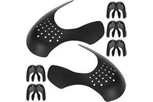 Welsberg 5 par ochraniaczy na zagniecenia butów Unisex rozmiar 40-47, Ochrony przed Zagnieceniami Obuwia, Osłony Pudełek na Palce, Ochronniki Obuwia, Zapobiegacze Zagnieceń dla Obuwia Sportowego, Air Force 1, Jordan 1, Dunks, Czarne