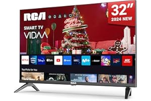 RCA Smart TV 32 Pulgadas LED HD WiFi Televisión con App Store, Sintonizador Digital, Prime Video, Netflix, Youtube, DAZN, Disney+, Pluto TV, Apoyado por VIDAA (VRS32HQ1, 2024)