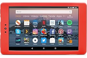 NuPro Funda resistente a los golpes para el tablet Fire HD 8, color rojo