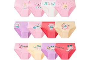 Adorel Slip Coton sous-vêtements Culotte Fille Lot de 12