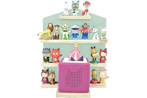 Harewu Toniebox Regal Werden hauptsächlich ür Spieluhren und Spielzeug verwendet，toniebox Regal in der Form eines Hauses, Figurenaufbewahrungsregale Regale 10-20 für Tonie hörfiguren (Grün)