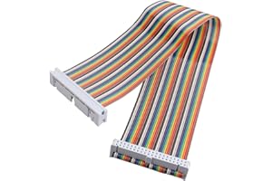 ZDE Male to Female GPIO Flat Ribbon Cable 40pin Breadboard Rainbow Jumper Wire 30cm/11.81inch Compatible with Raspberry Pi 5 4B 3 2 Model B B+