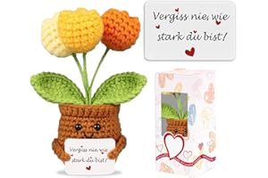 BigNoseDeer Gifts for Women Crochet Flowers Birthday Gift for Women Small Lucky Charm Get Well Gifts Pocket Hug Courage Gift Girlfriend Mum Sister Colleague