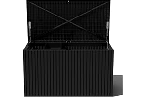 Veradek Everything Deck Box 120 galloni | Scatola portaoggetti con serratura e organizzazione per mobili da patio, cuscini esterni, cuscini e attrezzi da giardino
