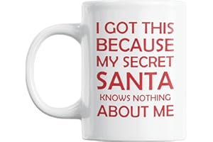 FESTIVAL-FASHION I got This - Secret Santa Mug for Men and Women – Funny Secret Santa Gift idea for Work – Office Colleagues & Coworkers – Sarcastic Xmas Coffee Mug – Rude Gift for her & him Coffee Cup