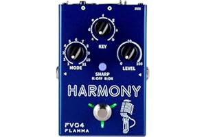 FLAMMA FV04 Stimmharmonie Pedal Gesangseffekte Prozessor Stompbox Voice Mic Harmonizer mit Reverb 12 Tonstufen mit 11 verschiedenen Harmony-Modi All-in-One f?r S?nger und Guiristen Singing Recording