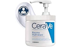 CeraVe Baume Pot Pompe, Crème Hydratante Corps, Visage, Mains 48h À L'Acide Hyaluronique Pour Peaux Très Sèches, 453 g