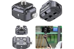 PICTRON FALCAM F22 Kamera Schnellwechselplatte, Quick Release Platte mit 1/4" Gewinde auf F22 QR-System, Kamerastativadapter, 22mm Aluminium Kamerazubehör-Kit, passend für Sony/DJI/Stativ/DSLR