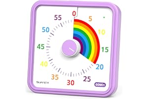 Supfity Stor 20 cm Magnetisk Visuell Timer 60 Minuter Nedräkningstimer | Magnetisk Timer med Pausfunktion och Stödben Tidsverktyg för Barn ADHD Hem Skola Klassrum Kök och Kontor Produktbeskrivning