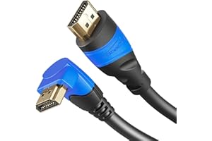 KabelDirekt – 8K/4K HDMI-Kabel gewinkelt – 2m – In Deutschland entwickelt (Winkelkabel 270°, 10K & 8K@60Hz & 4K@120Hz, High Speed HDMI mit Ethernet, Blu-ray, PS5/Xbox Series X/Switch)