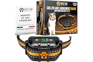 One PETS-TOP Collier Anti Aboiement Chien - Collier Anti Aboiement pour Chien Electrique, Vibrant, Sonore - IP67, Convient aux Gros et Petits Chiens - Ideal pour Le Dressage