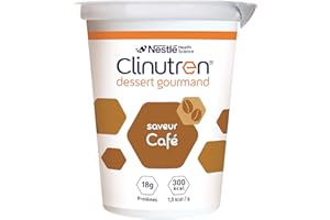 Nestlé CLINUTREN DESSERT GOURMAND Café, Lot de 4x 200g