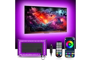 DTQJ TV LED Lights ，4M USB Strip Lights Backlights for 43-55 inch, Music Sync LED TV Lights with Remote,Bluetooth APP Control