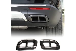 DIYUCAR Per MB Benz GLE 350 GLE 450 GLC GLS W167 X253 X167 2020 2021 Silenziatore Tubo di Scarico Coda Copertura Trim Auto Esterno Accessori (ABS Fibra di Carbone)