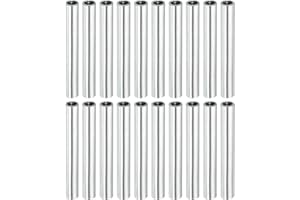 sourcing map 20 Stück Runde Kupplung Mutter M4x0.7mm Innengewinde 40mm Gewinde Rund Hülse Verbinder Stange Bolzen Rohrmutter Hardware Befestigung Silber