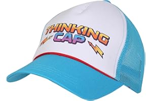 Heroes Inc. Stranger Things Snapback Cap for Adults – Officially Licensed Thinking Cap | Dustin Henderson Replica Blue/White