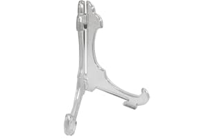 Bulk Hardware Plate Stands Assorted Sizes And Colours (To Fit Plates 150mm-250mm (6-10 Inch), Clear Plastic - 1 Stand)