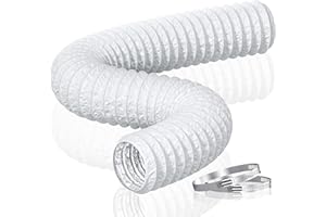 HG Power Wąż powietrza wylotowego Ø 125 mm, długość 5 m, elastyczna rura aluminiowa, rura wentylacyjna, izolacja akustyczna, aluminiowa rura wyciągowa do zaworu wylotowego