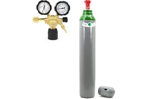 GENERIC Gasflaska med reducerare ren 4,8 argon (100 %) flytande gas 10 liter tig/tig mig 2,1 m3
