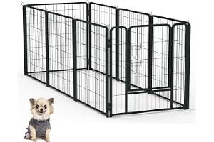 UISEBRT Valpstaket med dörr, hundlekhage, flexibel, hopfällbar, för hund, katt, valp, kanin (80 x 80 cm, 8 st)