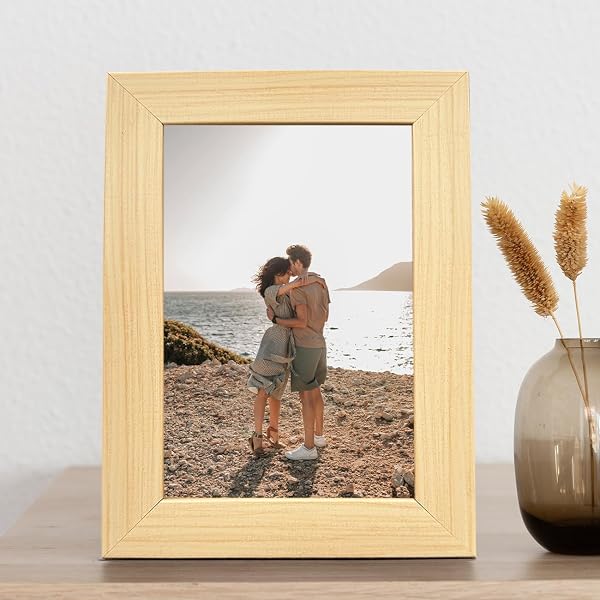CustomGiftsNow Cornice In Legno Con Incisione “Behind Every Great Son Is An Amazing Dad” – Formato Orizzontale 12,7x17,8 Cm, Per Foto Da 10x15 Cm