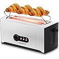 Aigostar Sunshine - Tostapane 4 Fette, 1600W, Tostapane Acciaio Inossidabile con 7 Livelli di Tostatura, Funzioni di Sgelare,