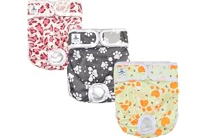 UFO PET Spodnie do biegania dla suk, 3-częściowe, XS, bardzo chłonne i higieniczne podkładki, pieluchy dla suk, regulowany rozmiar - słodkie pazury