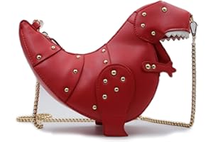 QiMing Dinosaur Shoulder Purses,PU Stegosaurus CrossBody Bag for Girl Women