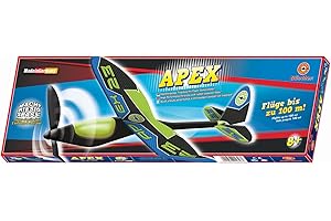 GÜNTHER FLUGSPIELE Paul Günther 1658 - Apex, aereo ad alte prestazioni con motore in gomma, raggio di volo fino a 100 m, dimensioni circa 49 x 50 cm, per bambini dagli 8 anni in su
