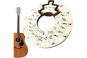 PEOSEVI Strumento per La Melodia in Legno, Cerchio Ruota in Legno E Strumento Educativo Musicale, Ruota degli Accordi per Cantautori, Insegnanti E Musicisti, Strumento Educativo per La Teoria Musicale