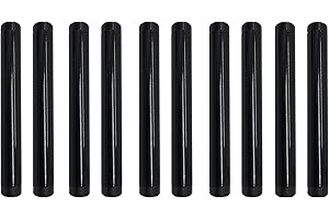 LHFACC 1/2 Inch Mallealbe Cast Iron Pipe, Pre Cut, Industrial Steel Black Fits Standard One Half Inch Black Threaded Pipes Nipples and Fittings, Build Vintage DIY Furniture, 10 Pack (8 Inch Length)