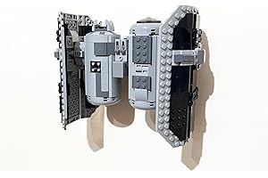 3Dudes & Dad Support mural compatible avec Lego Star Wars TIE Bomber – Crochet de rangement conçu sur mesure pour l'ensemble 75347-3D en plastique imprimé – Fourni avec matériel de montage
